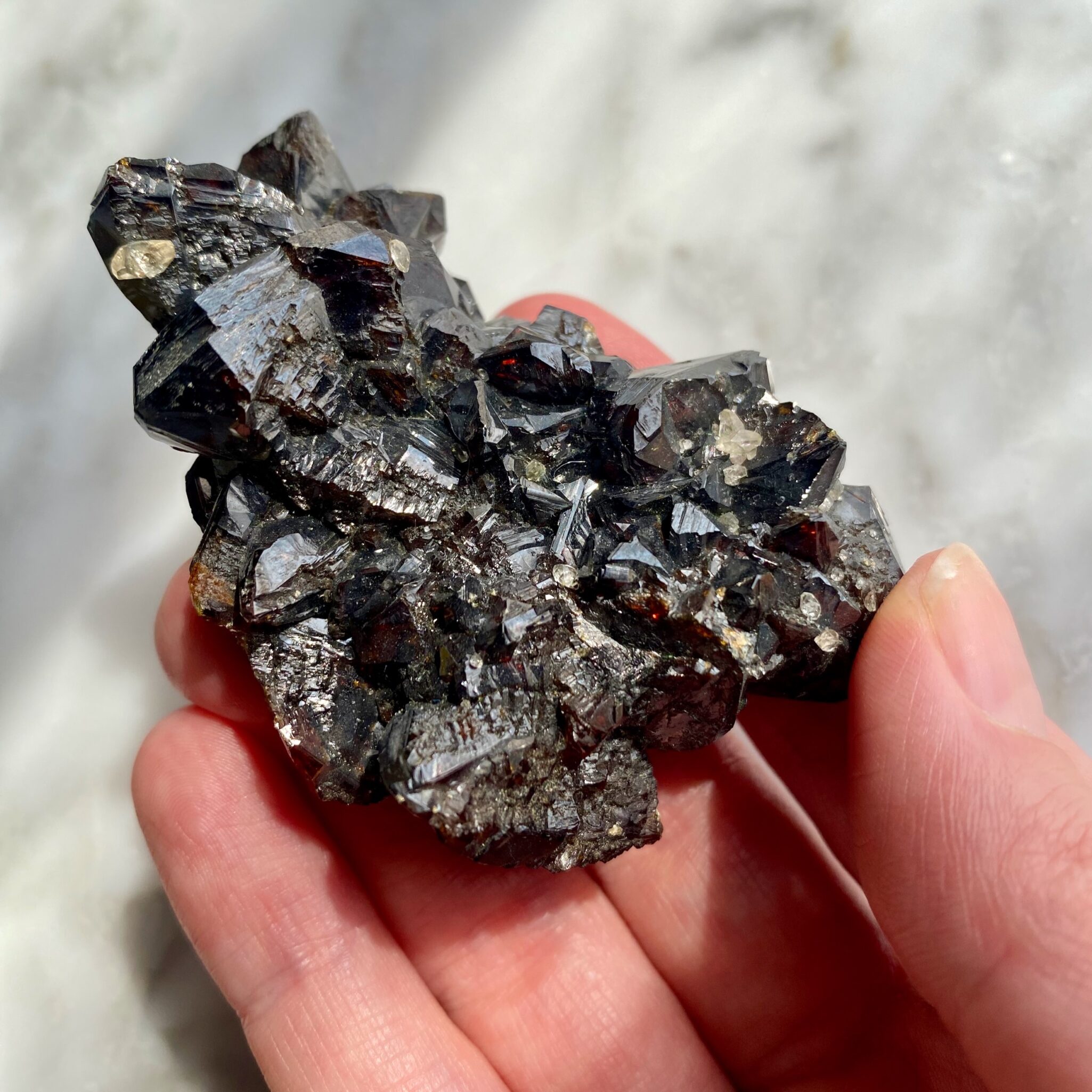 Sphalerite and Calcite from Elmwood Mine - Sphalérite et Calcite de Elmwood Mine
