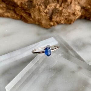 blue kyanite sterling silver ring - Bague Cyanite Bleue Argent Sterling