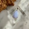 blue lace agate sterling silver pendant - pendentif d'agate dentelle bleue en argent sterling