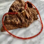 Carnelian Bead Necklace - Collier de perles de cornaline