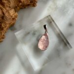 morganite sterling silver pendant - pendentif de morganite en argent sterling