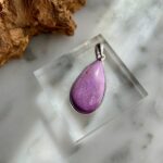 purpurite sterling silver pendant - pendentif de purpurite en argent sterling