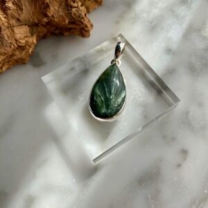 Seraphinite Sterling Silver Pendant - pendentif de séraphinite en argent sterling