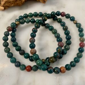 bloodstone bracelet heliotrope - bracelet pierre de sang heliotrope
