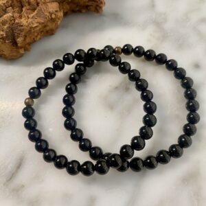 black jet bracelet - bracelet jais noir