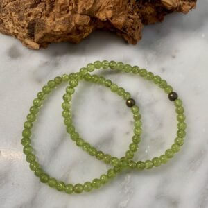 peridot bracelet 4mm beads - bracelet peridot perles 4mm