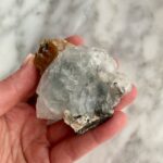 Beryl var. Aquamarine and Scheelite from China