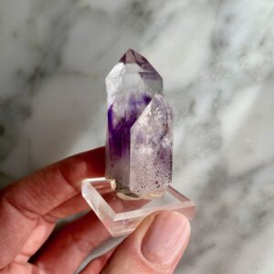 Brandberg Amethyst with lepidocrocite inclusions from namibia