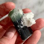 blue cap indicolite tourmaline with albite from pakistan