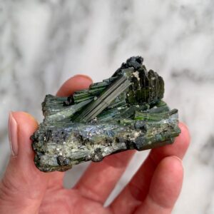 green elbaite tourmaline cluster from nigeria