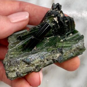 green elbaite tourmaline cluster from nigeria