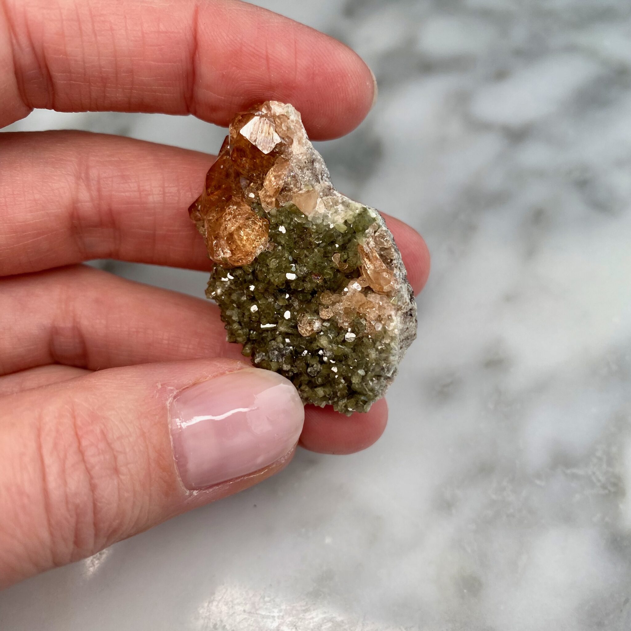 Hessonite Garnet and Diopside from Jeffrey Mine, Quebec - Image 6