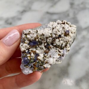 Chalcopyrite Fluorite and Calcite from Naica, Mexico