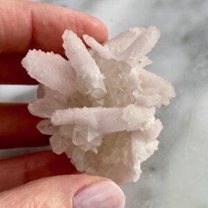 Manganocalcite and Quartz Floater Cluster from Pachapaqui Mine, Peru