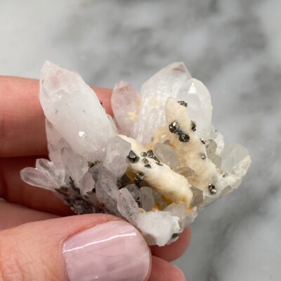 Cluster of Quartz Calcite Pyrite from the Ural Mountains, Russia - Image 2