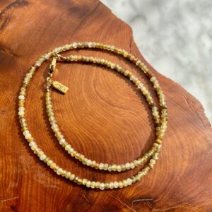 Facetted Green Garnet Gemstone Necklace