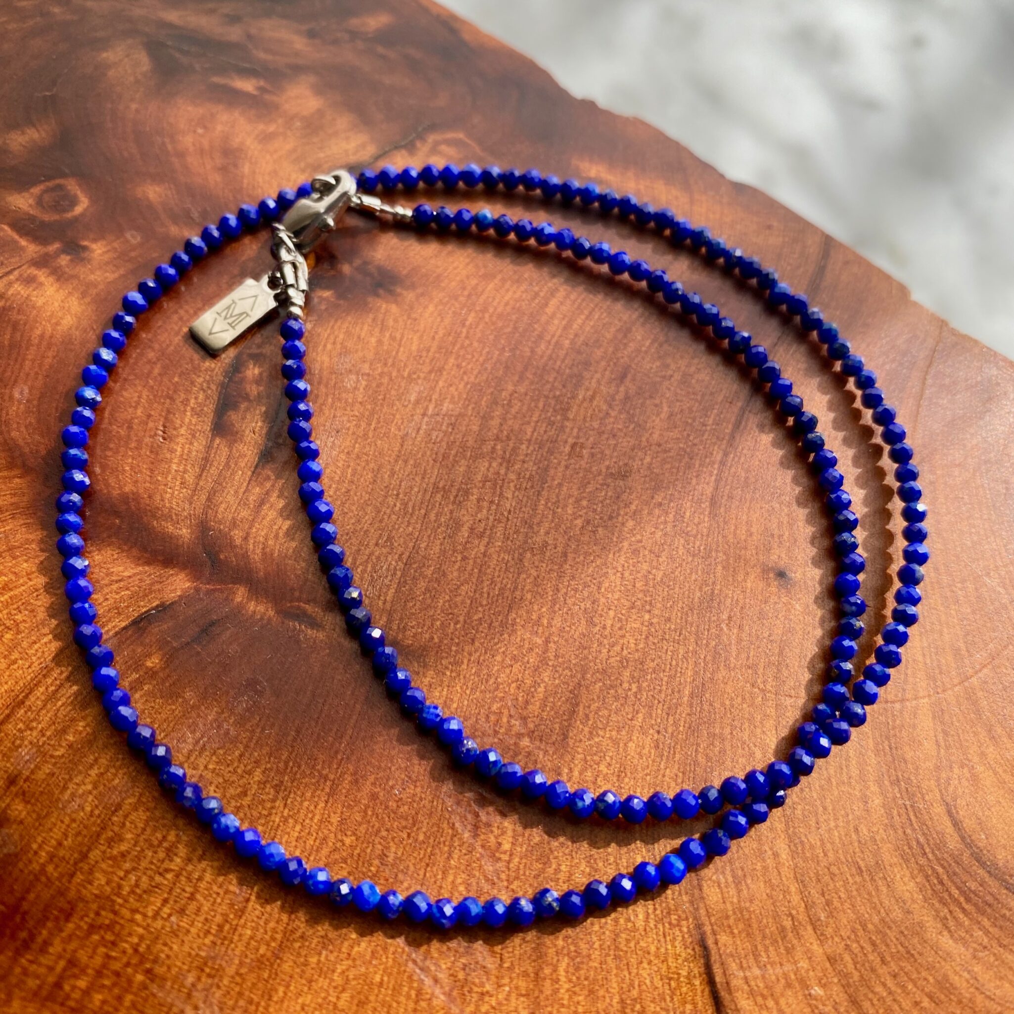 Facetted Lapis Lazuli Gemstone Necklace