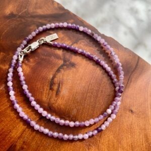 Facetted Lepidolite Gemstone Necklace