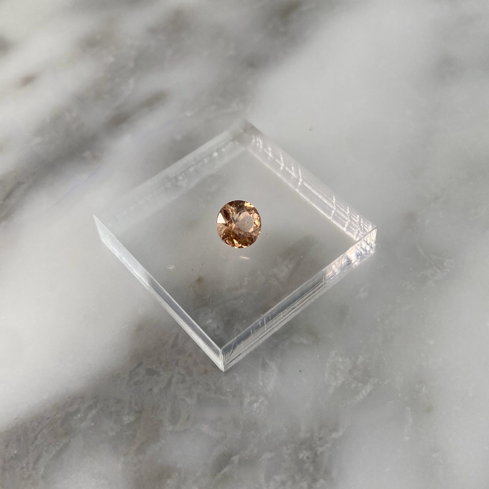 Faceted Hessonite Garnet from Jeffrey Mine 1a