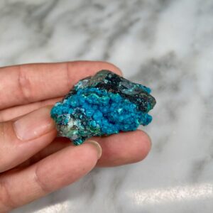 Chrysocolla and Quartz from Tentatora Mine, Peru 1a