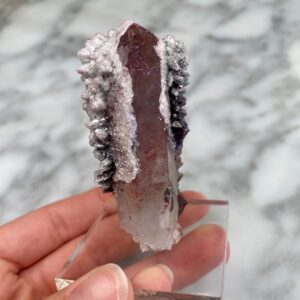 quartz with calcite from santa eulalia, mexico 1a