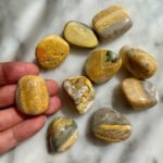 bumblebee jasper tumbled pocket stone