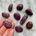 corundum var. ruby tumbled pocket stone