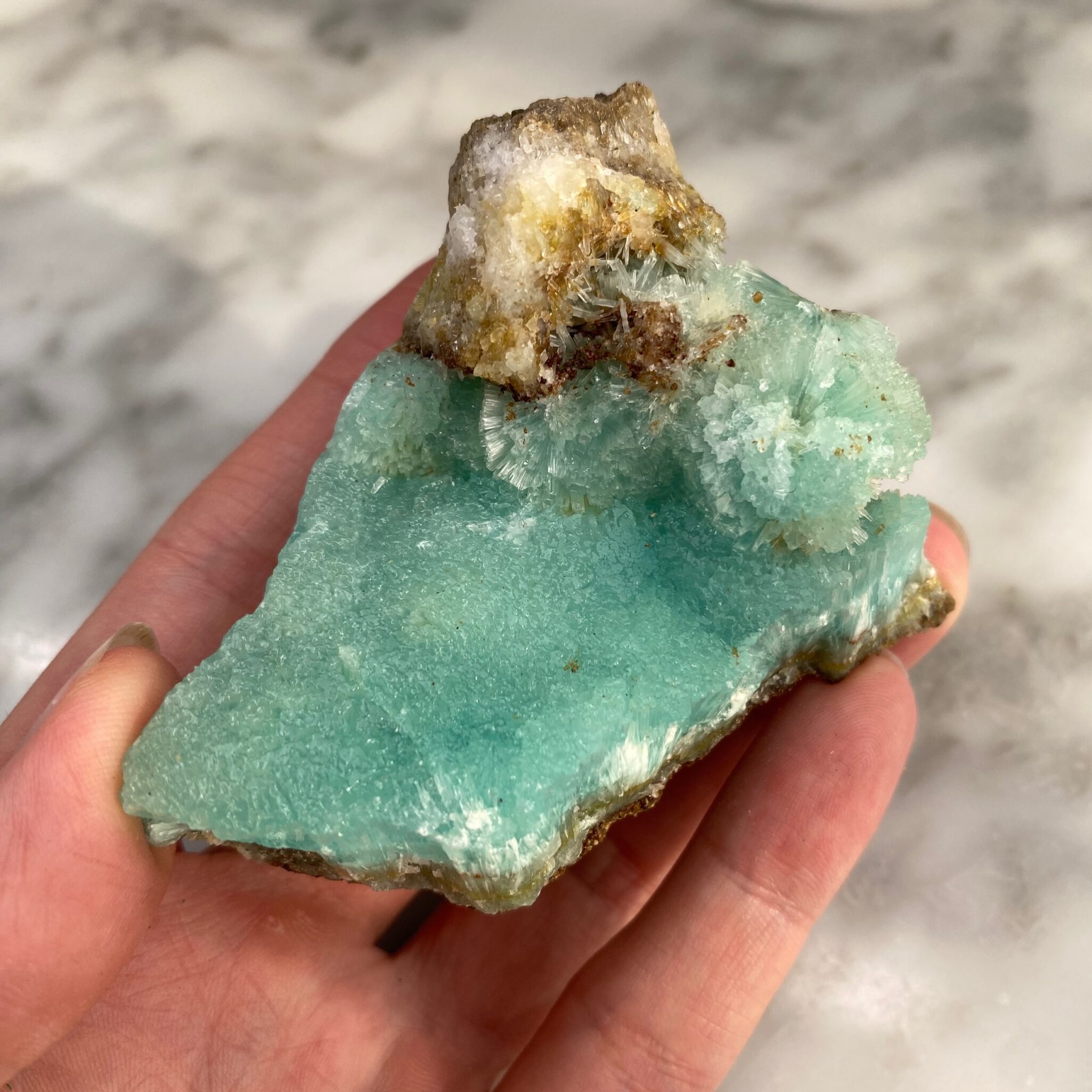 blue aragonite from pakistan