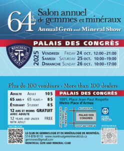Montreal Gem and Mineral Show October 2025 Event Details