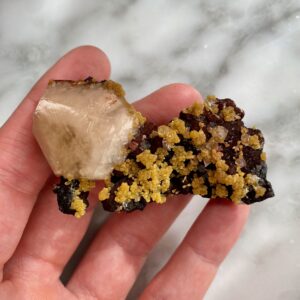 Calcite and Mimetite from Santa Eulalia