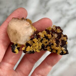 Calcite and Mimetite from Santa Eulalia