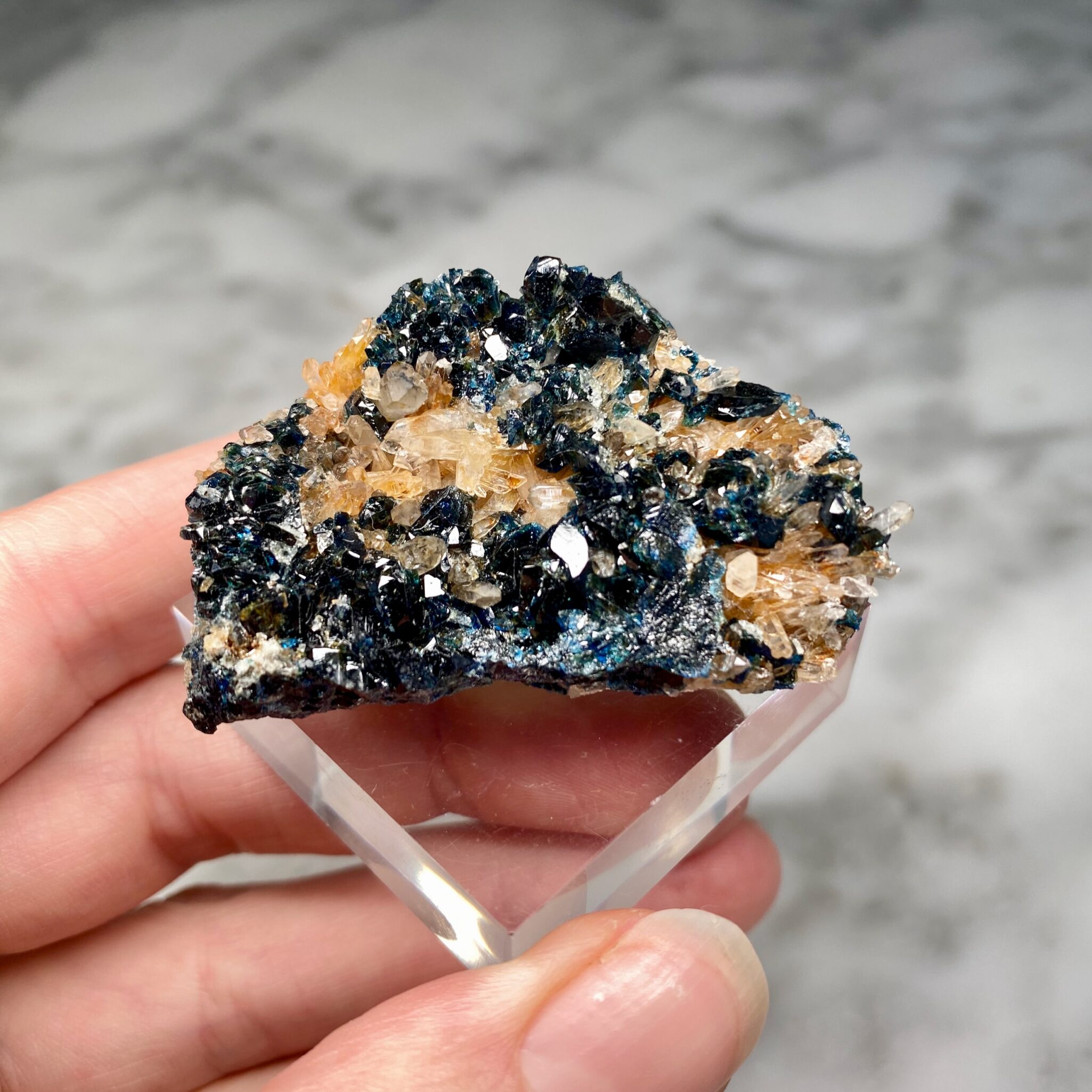 Lazulite and Quartz from Rapid Creek, Yukon, Canada (G)