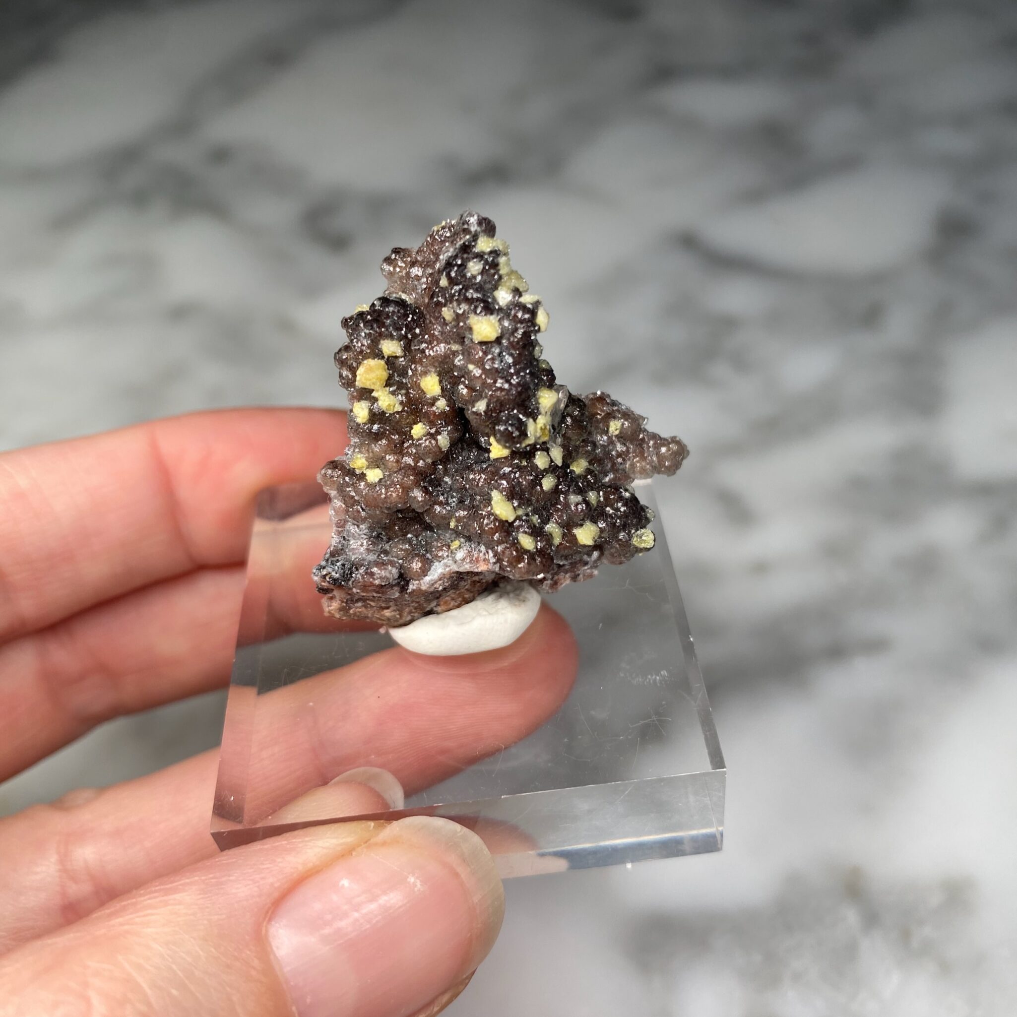 calcite and mimetite from Tsumeb