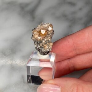 Hessonite Garnet on Matrix from Jeffrey Mine 1a