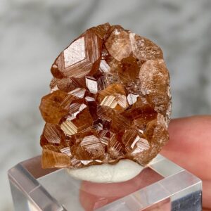 Hessonite Garnet Cluster from Jeffrey Mine, Quebec C