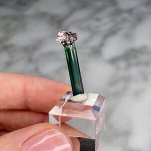 Blue-Green Elbaite Tourmaline and Muscovite from Sao Pedro mine