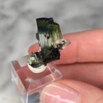 Green Tourmaline with Quartz from Aricanga Mine 1a