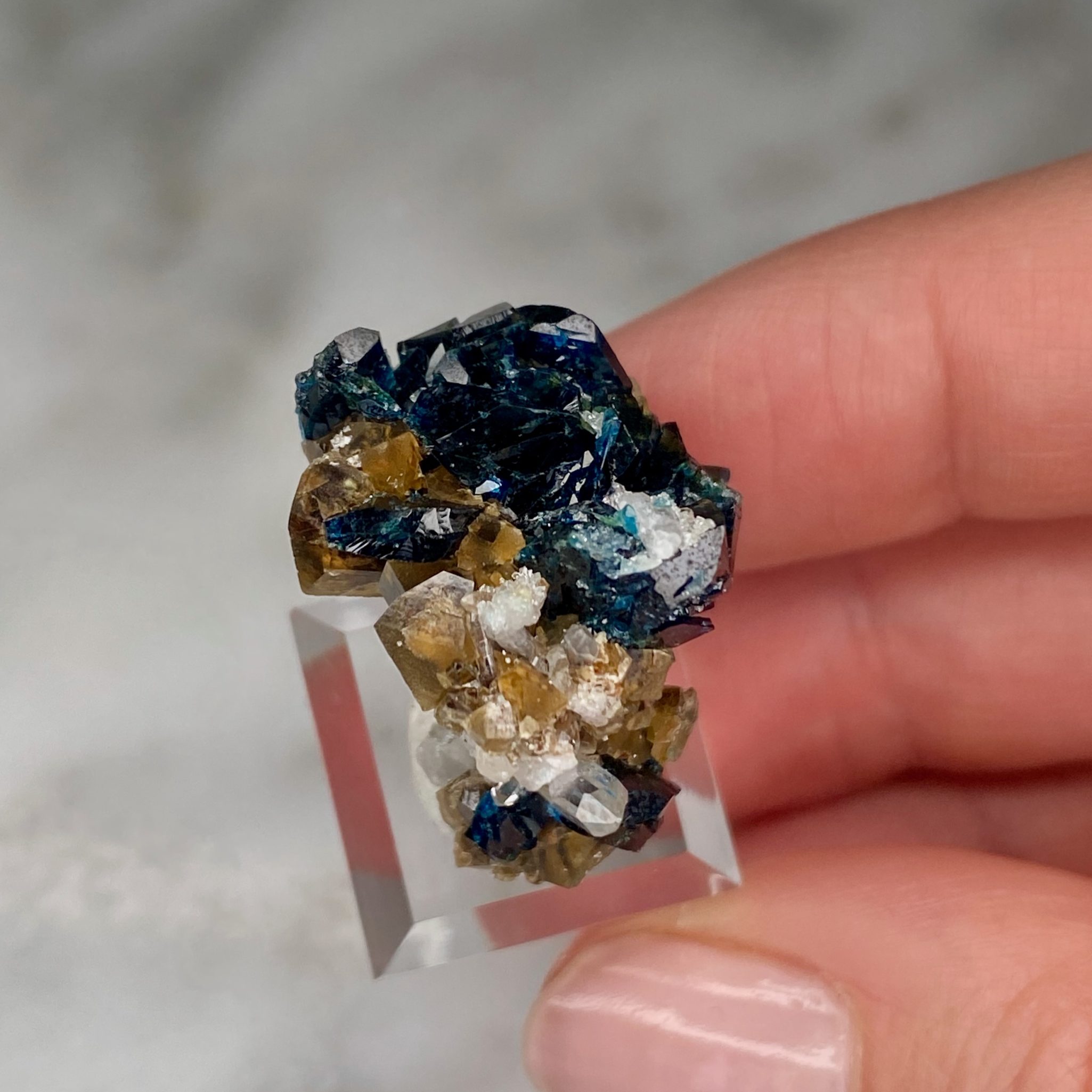 Lazulite Siderite and Quartz cluster from Rapid Creek, Yukon, Canada - Image 2
