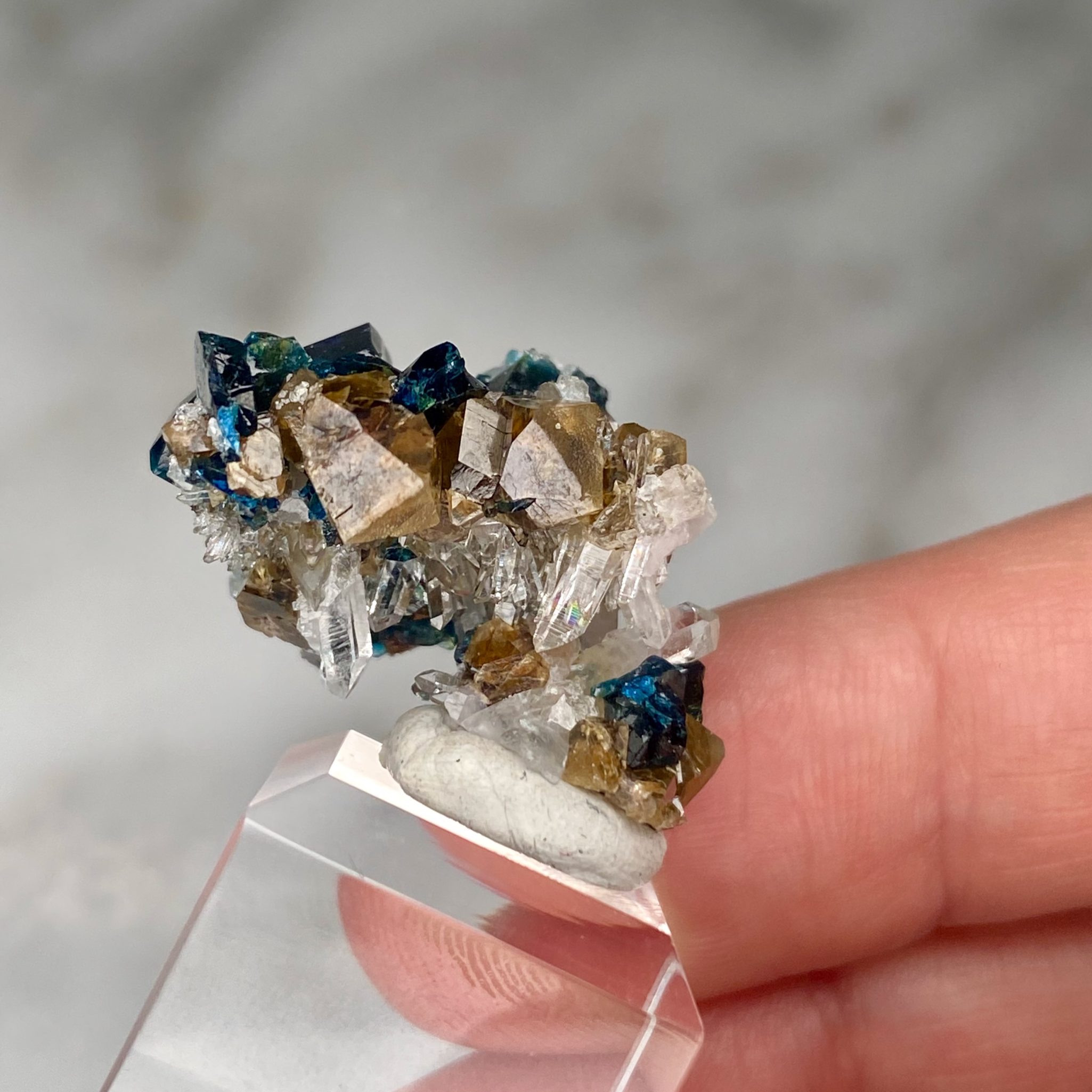 Lazulite Siderite and Quartz cluster from Rapid Creek, Yukon, Canada - Image 3