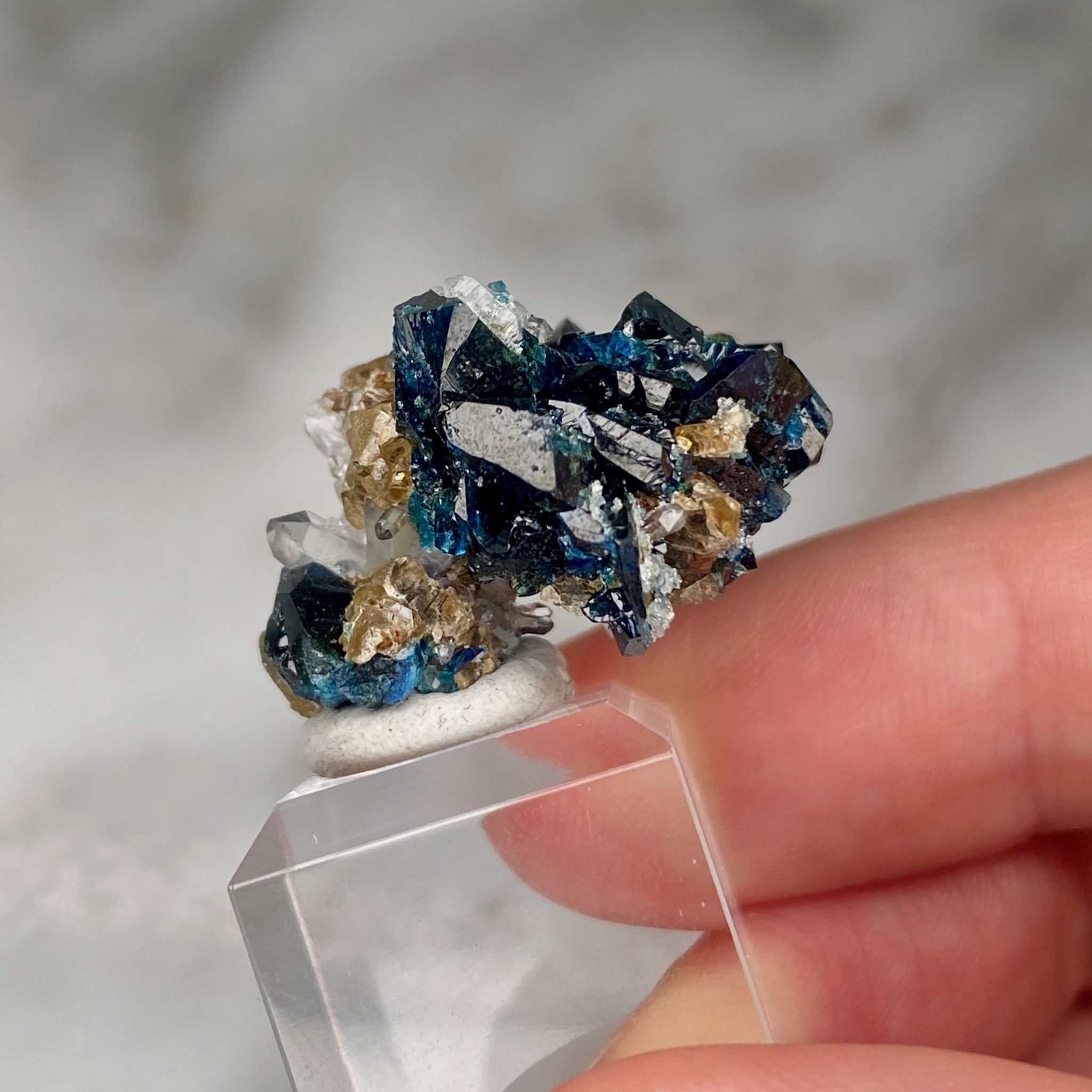 Lazulite Siderite and Quartz cluster from Rapid Creek, Yukon, Canada - Image 6