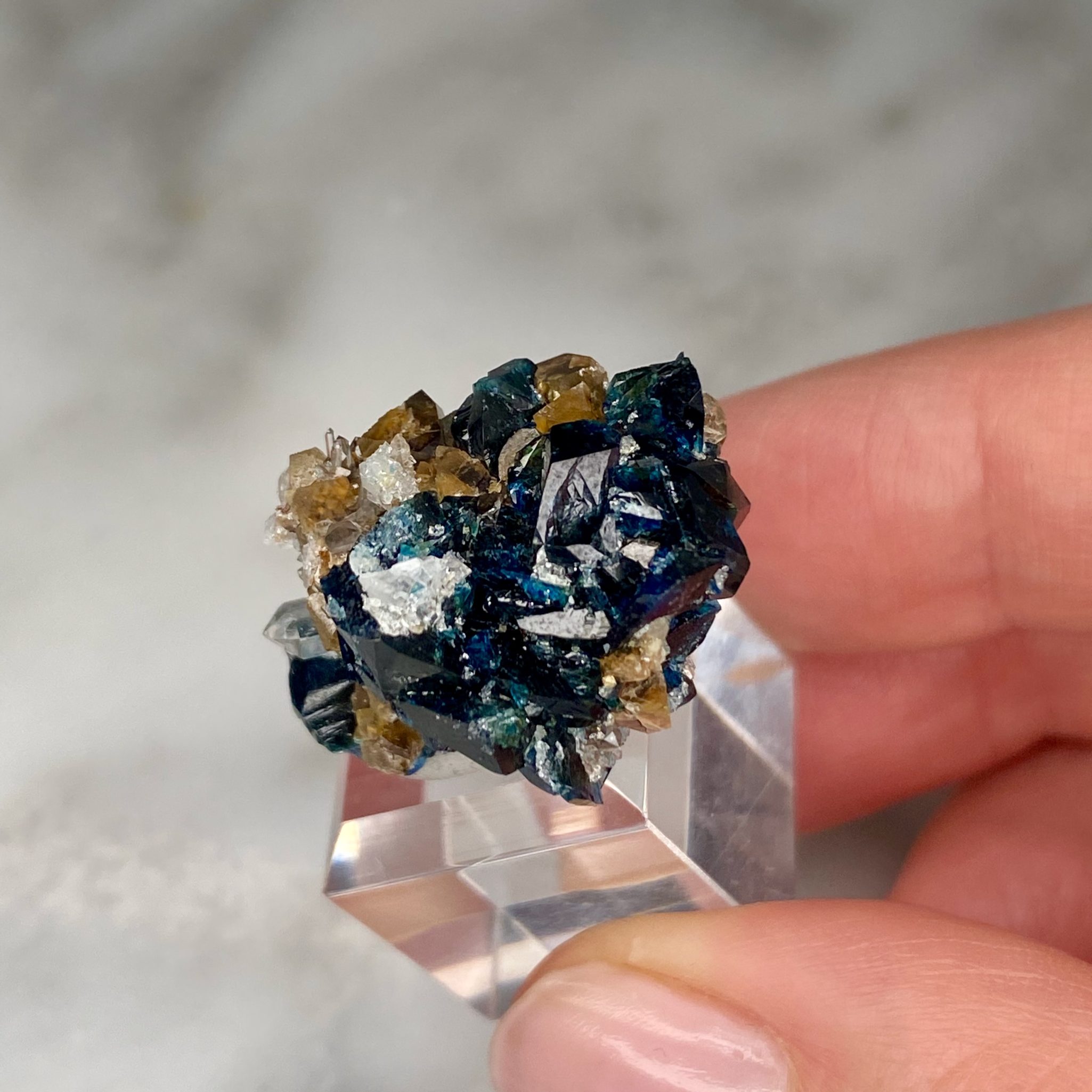 Lazulite Siderite and Quartz cluster from Rapid Creek, Yukon, Canada - Image 7