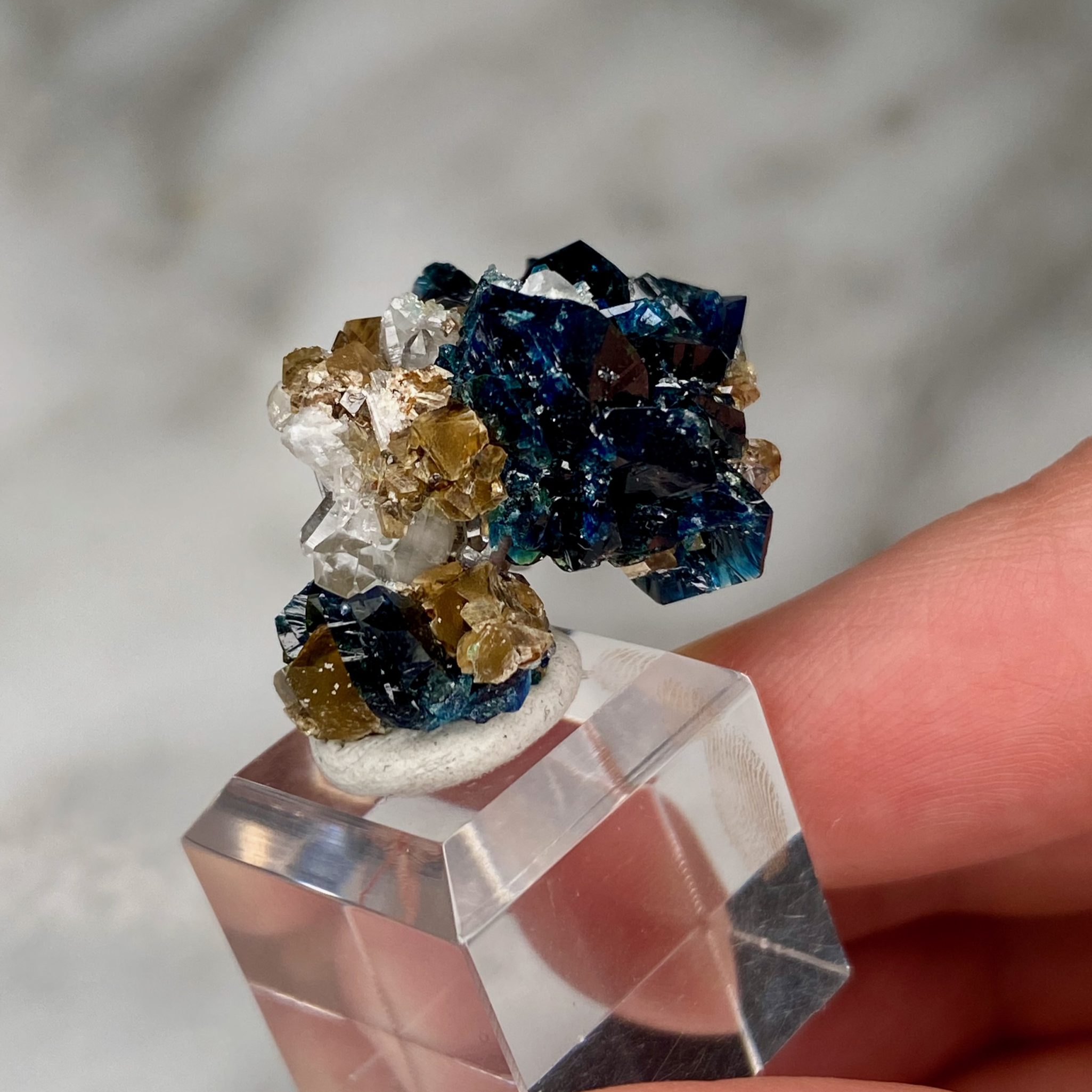 Lazulite Siderite and Quartz cluster from Rapid Creek, Yukon, Canada - Image 8