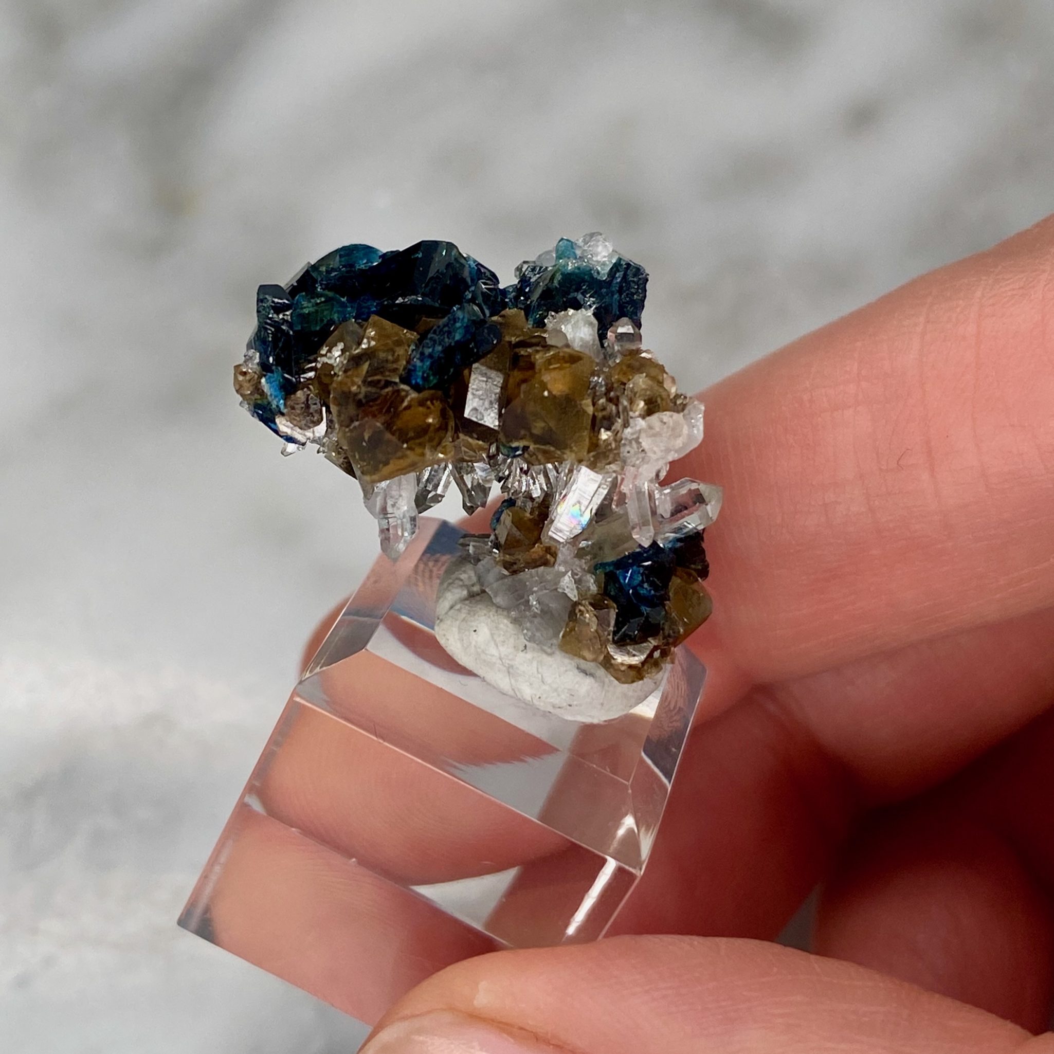 Lazulite Siderite and Quartz cluster from Rapid Creek, Yukon, Canada - Image 9