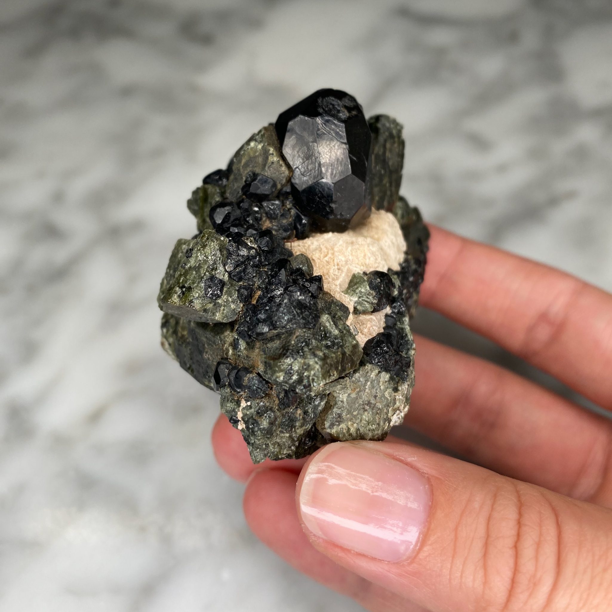 Spinel, Diopside, Calcite from Aldan, Siberia, Russia - Image 7