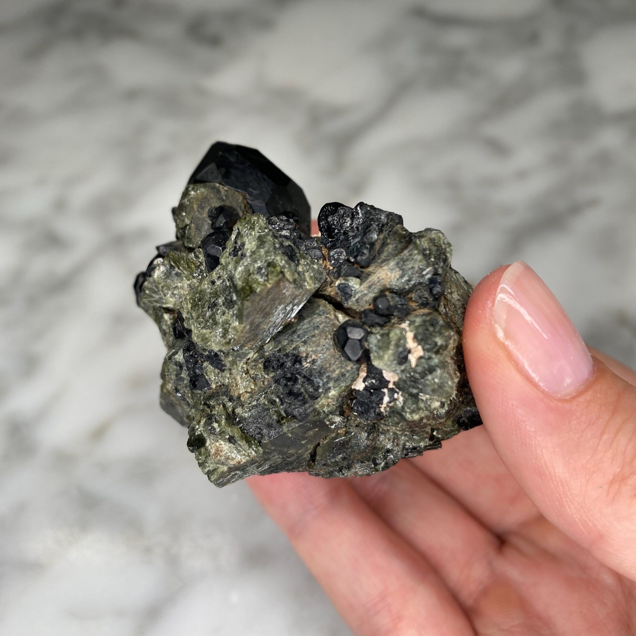 Spinel, Diopside, Calcite from Aldan, Siberia, Russia - Image 6