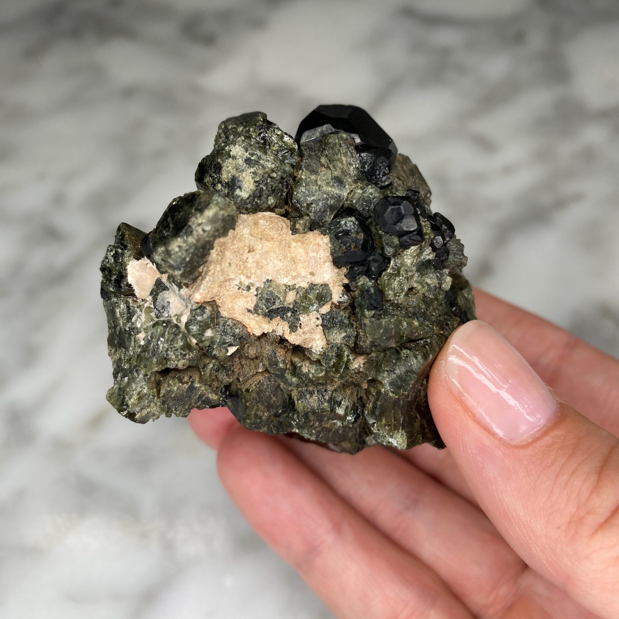 Spinel, Diopside, Calcite from Aldan, Siberia, Russia - Image 3