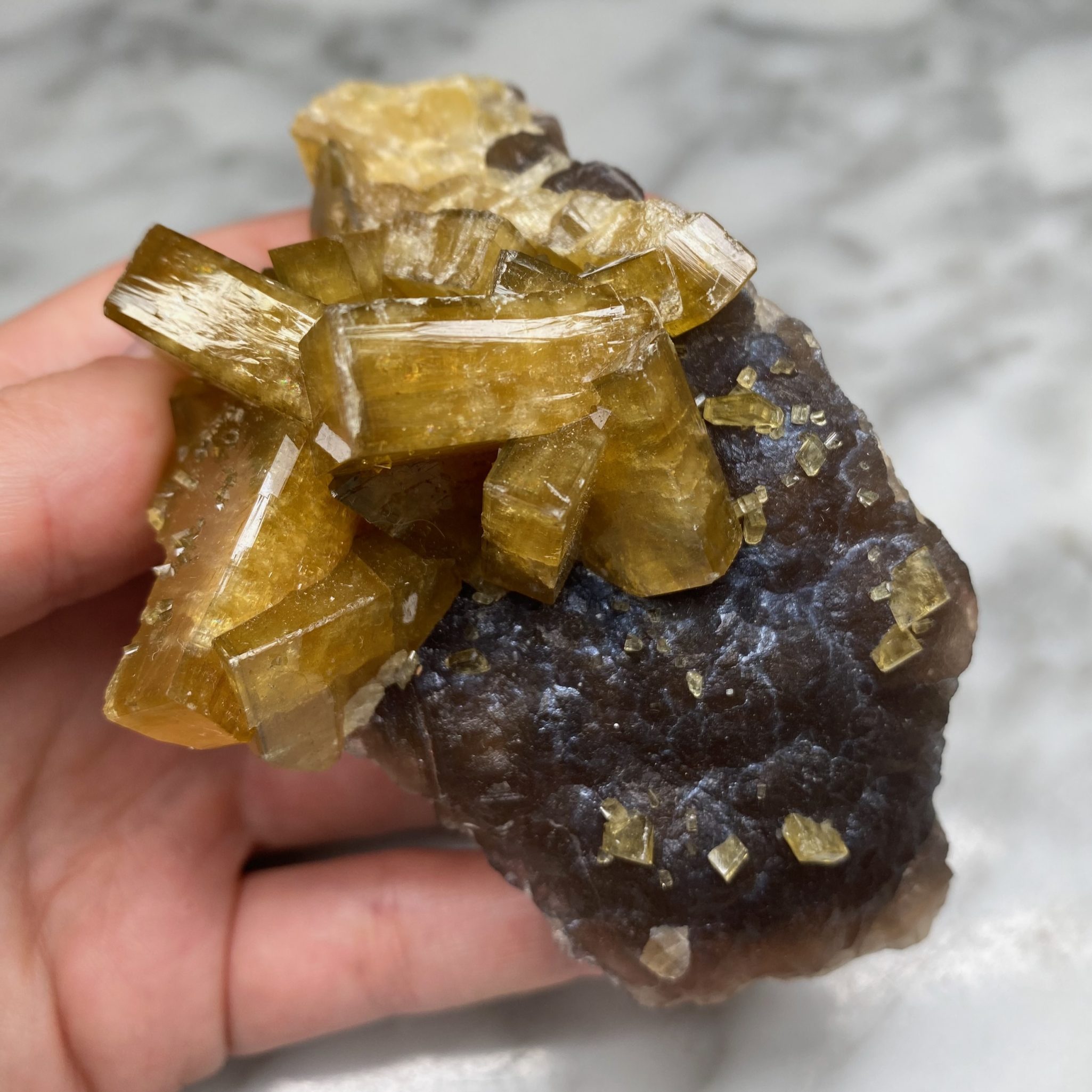 Barytine et fluorite de la mine Xiefang, Jiangxi, Chine (B) – Image 2