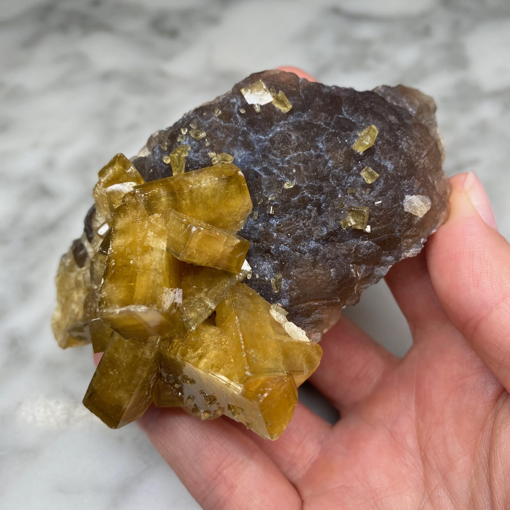 Barytine et fluorite de la mine Xiefang, Jiangxi, Chine (B) – Image 7