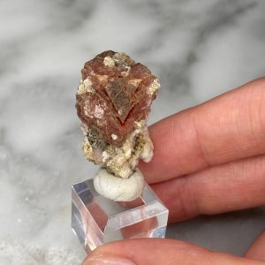 rhodochrosite on albite from mont saint hilaire 1a